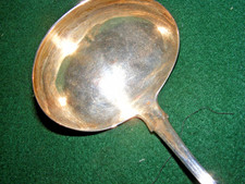 ANTIQUE SILVER LARGE SOUP PUNCH LADLE GEORGIAN 1814 LONDON 185 GRMS MAKER "TB"