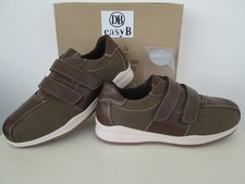 EASY B STEPHEN  MENS EXTRA WIDE BROWN TOUCH STRAPS TRAINERS  SIZE 11 (H) EU 46