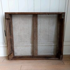 Large French Antique wood mesh onion, fruit veg herb drier riddle circa 1872