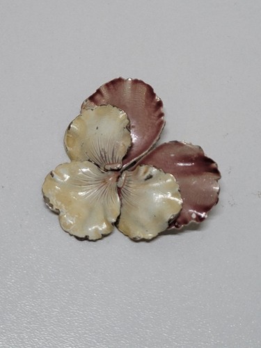 Vintage cold enamel pansy - vintage,