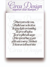 Clear Unmounted Christmas Festive Verse Sentiment Rubber Stamp XMVS28