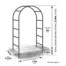 Garden arch trellis - 2.4m,