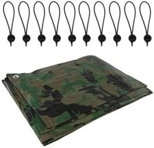 Tarpaulin Regular Heavy Duty Waterproof Cover Tarp Ground Sheet 10 BUNGEE BALLS