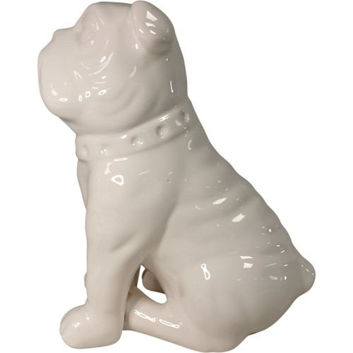White ceramic bulldog - ceramic,