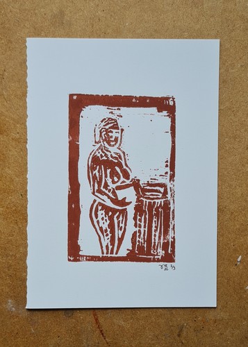Original signed woodcut - original,