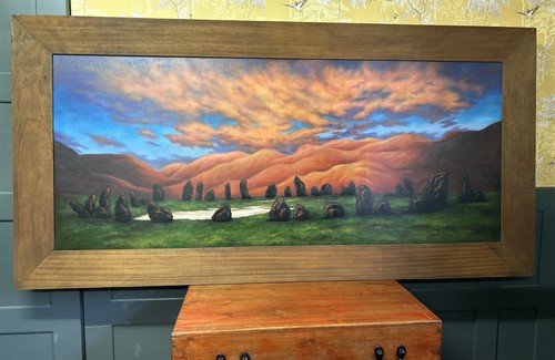 Large original framed oil - large,