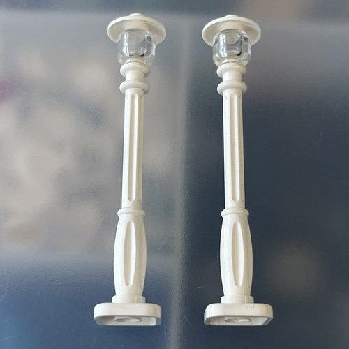 Lego white lamp post - lamp,