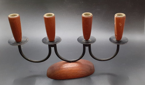 Wood teak and metal - teak,
