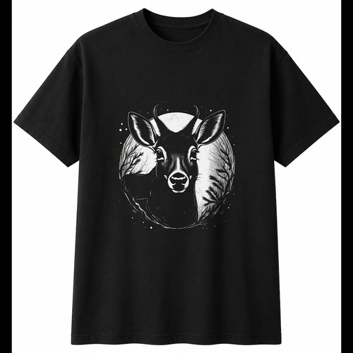 Greyscale muntjac the pines - in,