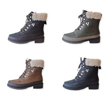 EMU Australia OKAB Leather DELUXE Ankle BOOTS Shoe Lace Up UNISEX- Choose Option