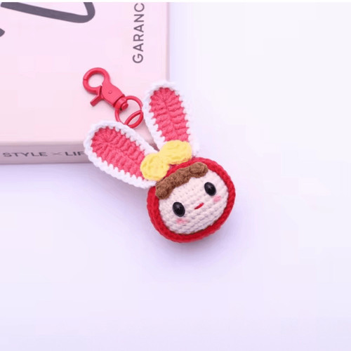 Cute red crocheted bunny - cute,