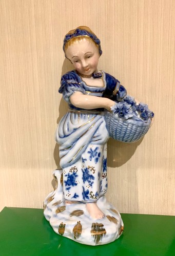 White blue porcelain meissen - blue,