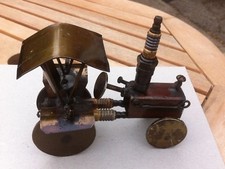 Vintage Metal  Model Tractor , Spark plugs ,Nails ,coin etc. Scrap Art. New Item