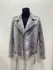 Python Leather Moto Jacket -