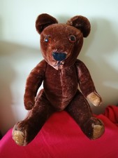Vintage Old Antique Brown Handmade 40s Teddy Bear