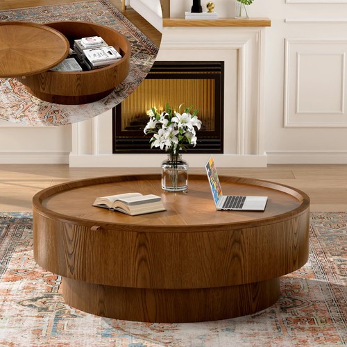 Modern round wooden - modern, drum