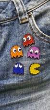 Pacman enamel pin - enamel, ghost