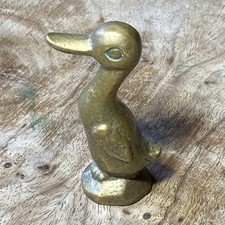 Brass Duck Figurine Vintage