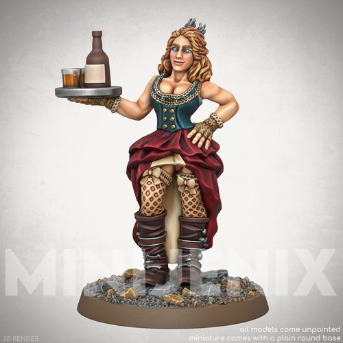 Tavern bar girl fantasy pin - girl,