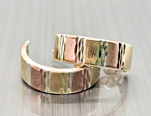 Vintage 9ct gold tricolour - vintage,