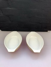 2 x Denby Caramel Eared Individual Oval Dishes 8.75" x 5.25" Last Set Available