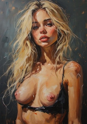 Tasteful naked blond breasts - blond,