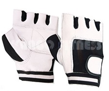 PADDED WEIGHT LIFTING LEATHER GLOVES FITNESS TRAINING GYM CYCLE EXERCISE SPORTS