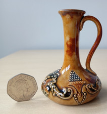 Royal Doulton Lambeth  Stoneware - Miniature Handled Jug / Vase