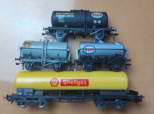 Rake of 4 Shell and Esso Tank Wagons. OO Gauge. Clearance Lot with No Reserve