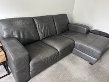 Sofology Kansas - Virginia Slate 3-seater Chaise, 2 Seater Sofa And Footstool