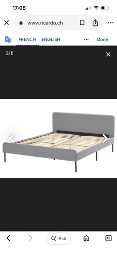 Slattum ikea double bed frame - ikea,
