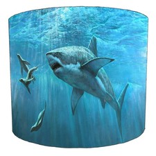 Great White Shark Lamp shades Sharks Wall Mural Sharks Duvets & Sharks Wallpaper