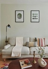 Dusk Hampshire Beige Weave & Oak 3 Seater Sofa RRP £585