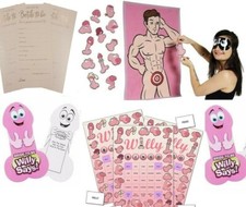 Hen Night Party Funny Games Set Willy Dares Game Pin The Willy Bingo 