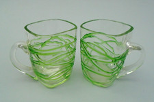 2 Miniature Clear Glass