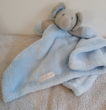 Baby Town Blue & Grey Elephant Comfort Blanket Baby Comforter Soft Toy