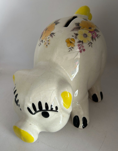 Vintage snuffling pig money - vintage,