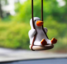 Swinging duck car mirror - duck,