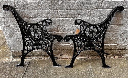 Cast iron garden bench ends - garden,