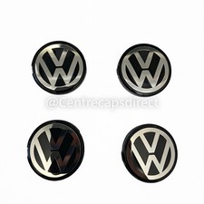 4x VW Alloy 63mm Wheel Centre