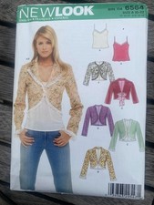 New Look Sewing Pattern 6564 Misses' Bolero Style Jacket & Camisole Top 10-22