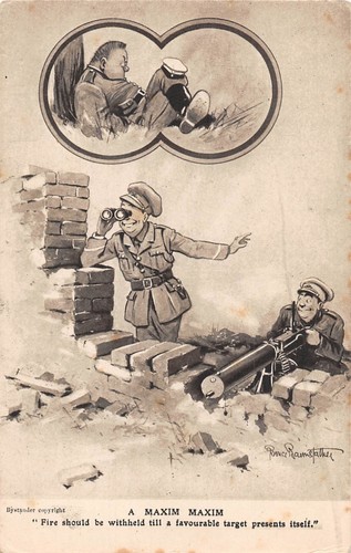 Postcard comic military - postcard, wwi