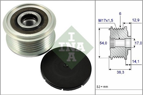 Alternator freewheel clutch - alternator,