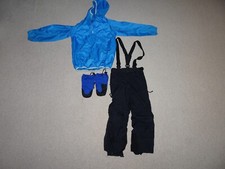 Salopettes age 5/6, Thinsulate gloves and Quechua waterproof, FREE DELIVERY