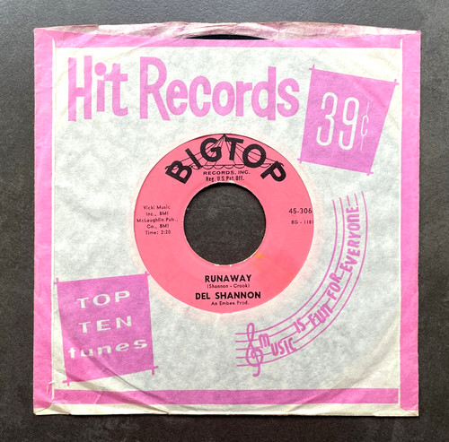 Del shannon runaway us - -,