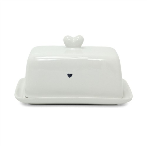 Heart butter dish with lid - dish,