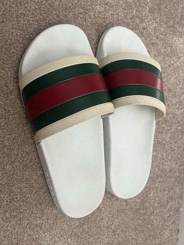 Gucci sliders white with - gucci,