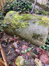 Stone antique garden roller - stone,