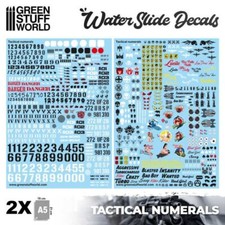Green Stuff World Waterslide Decals - Tactical Numerals and Pinups