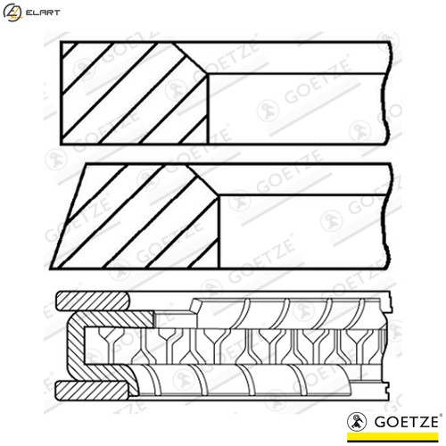 Piston ring kit - piston,